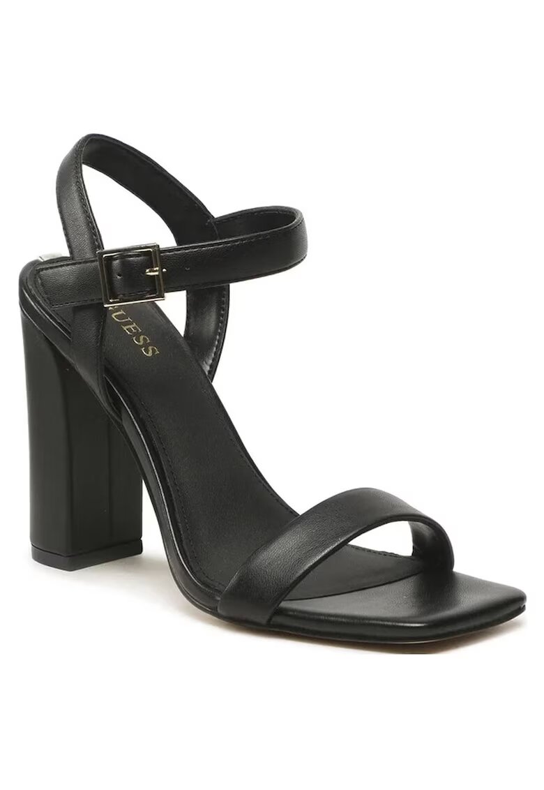 Guess Sandale din piele ecologica cu toc masiv