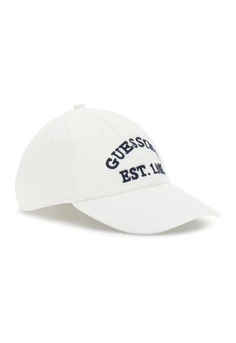 Guess Sapca baseball cu broderie logo - Negru stins/Alb murdar