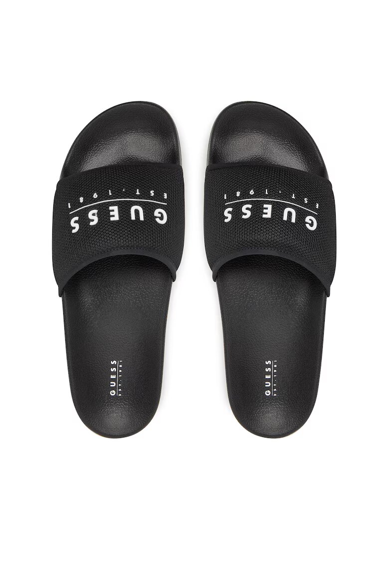 Guess Slapi barbati piele ecologica - negru