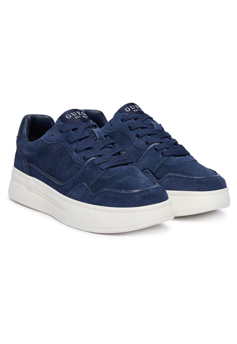 Guess Tenisi barbati bleumarin - piele naturala