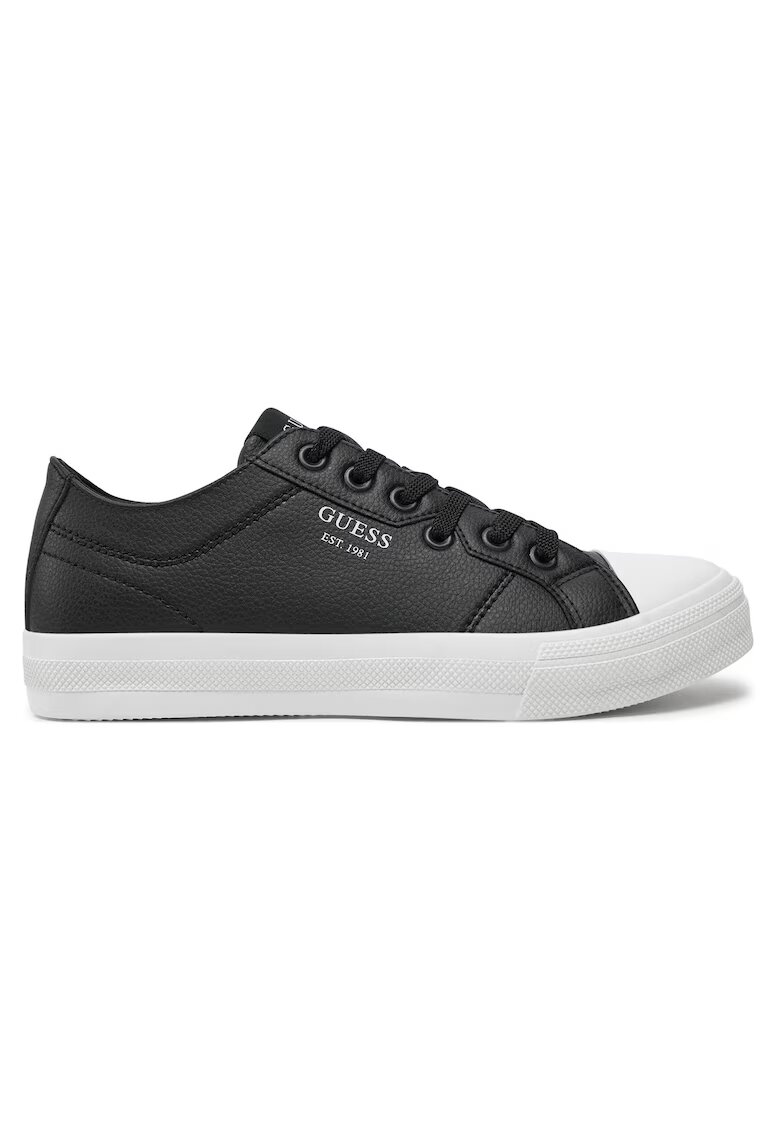 Guess Tenisi barbati piele ecologica - Alb/Negru