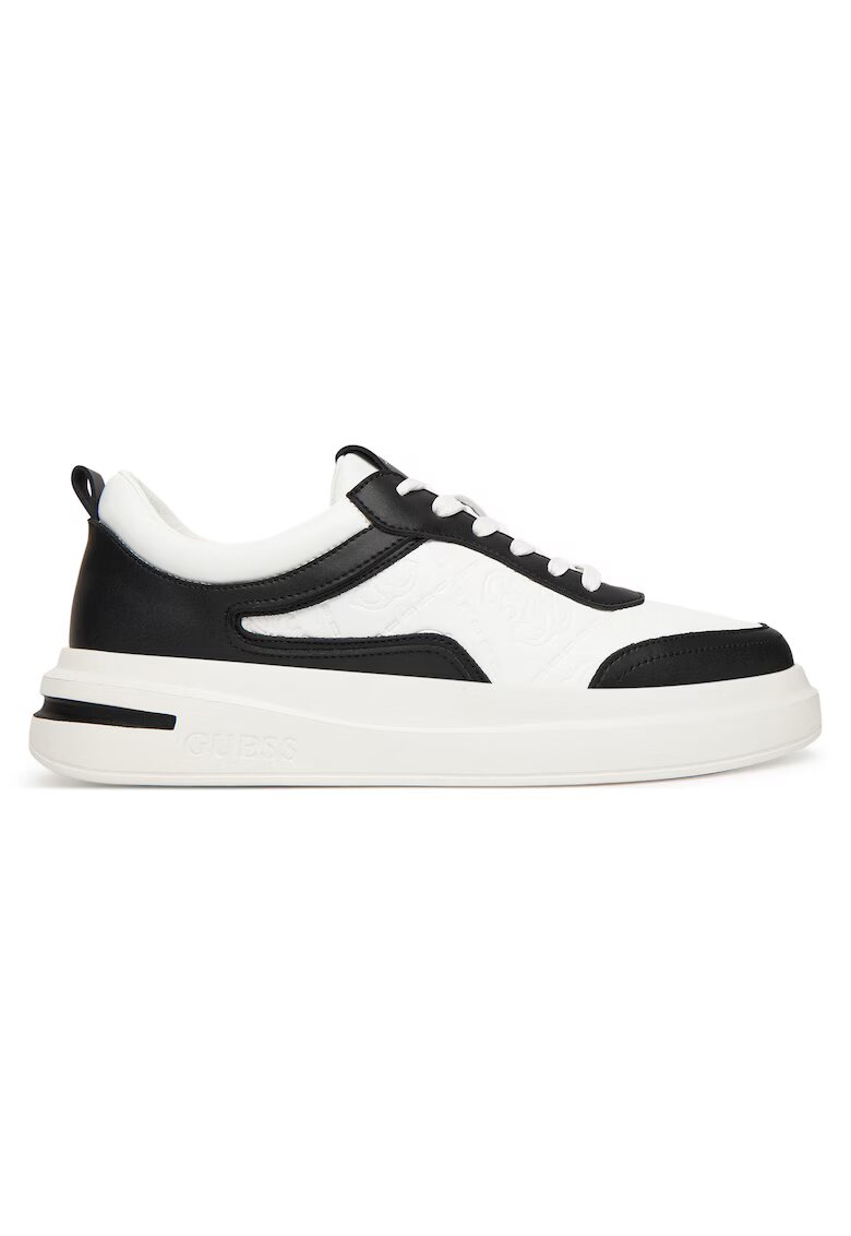 Guess Tenisi barbati piele naturala - Alb/Negru