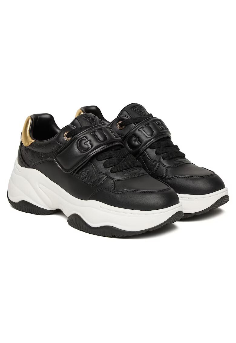 Guess Tenisi pentru dama BLKGO FLFHNN ELE12 - piele ecologica - negru