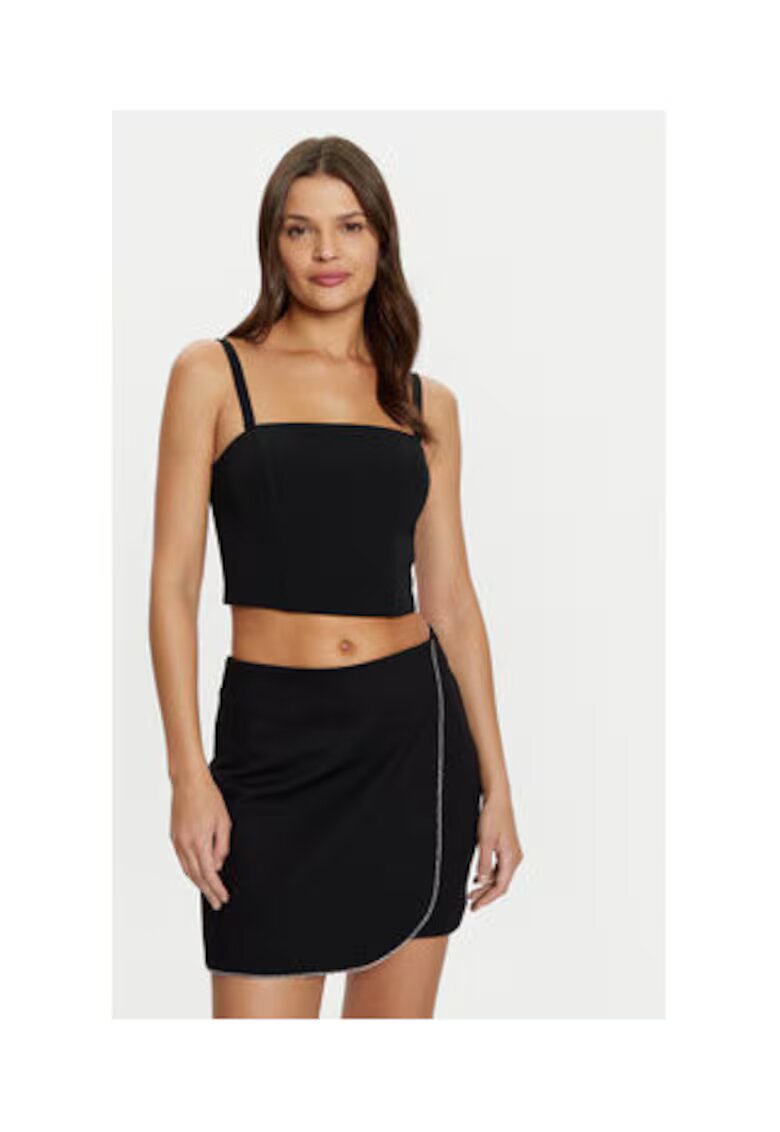 Guess Top crop cu decolteu patrat