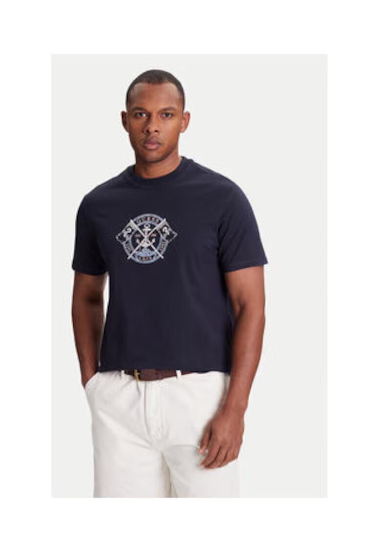Guess Tricou confortabil din bumbac organic - Bleumarin