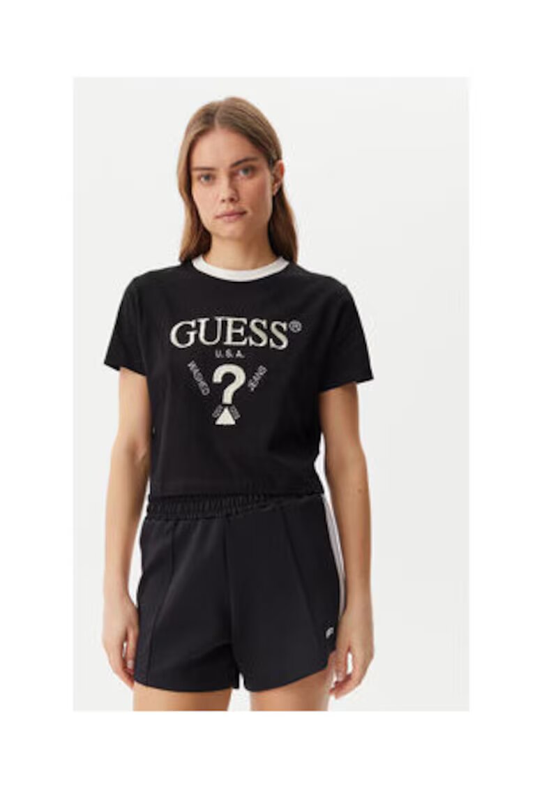 Guess Tricou crop din bumbac organic