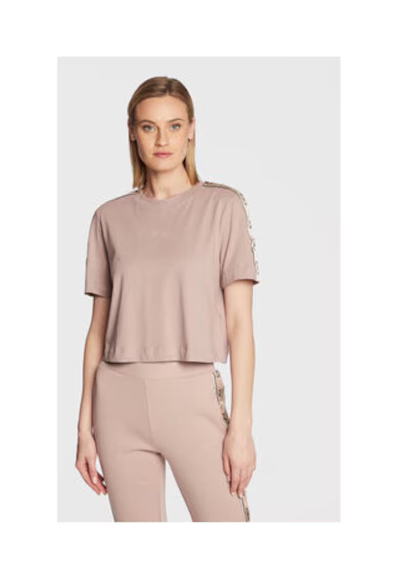 Guess Tricou cu decolteu rotund si maneca scurta -