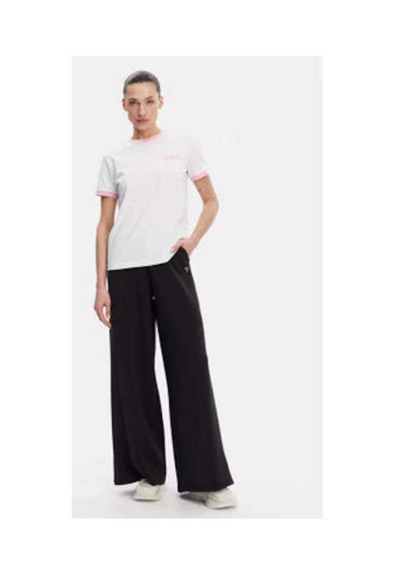 Guess Tricou cu detaliu logo din bumbac