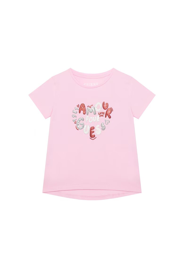 Guess Tricou cu imprimeu - roz