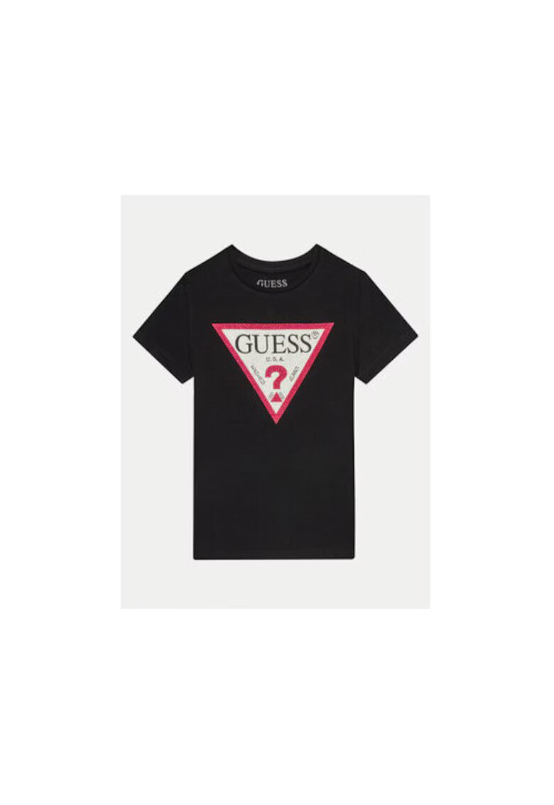 Guess Tricou cu ogo din amestec de bumbac -