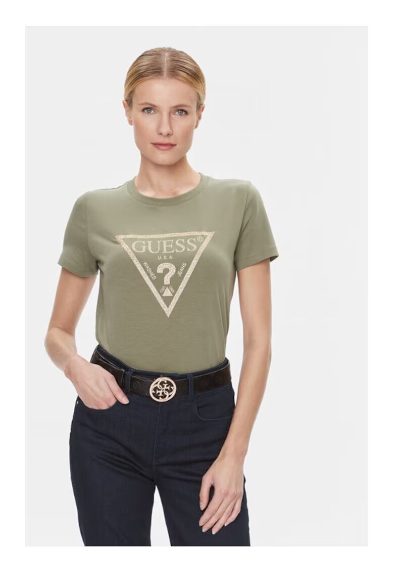 Guess Tricou dama - 398354 - Verde - Bumbac -