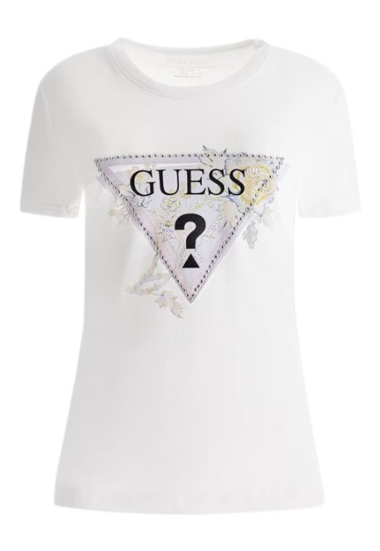 Guess Tricou dama Bumbac - Alb -