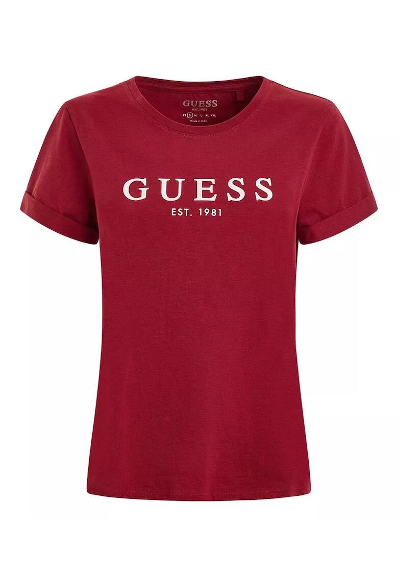 Guess Tricou dama Bumbac - Rosu -