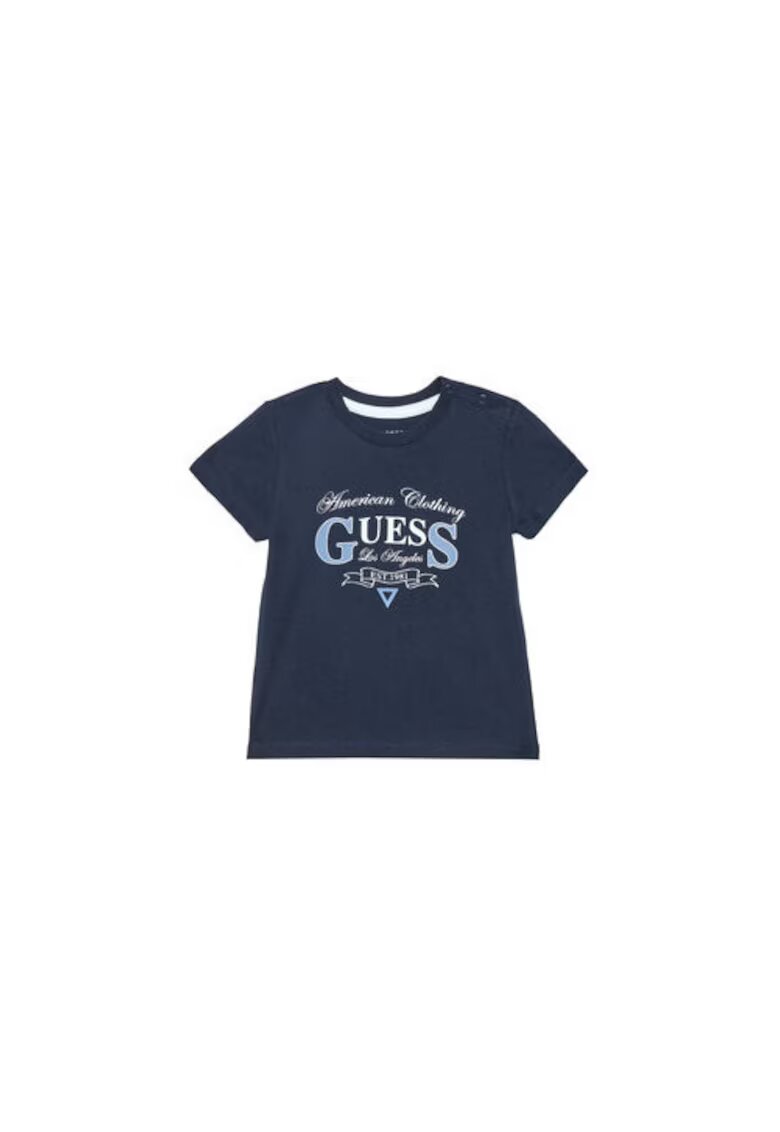 Guess Tricou de bumbac organic cu imprimeu