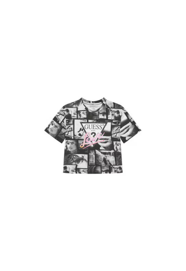 Guess Tricou din amestec de bumbac organic cu imprimeu grafic