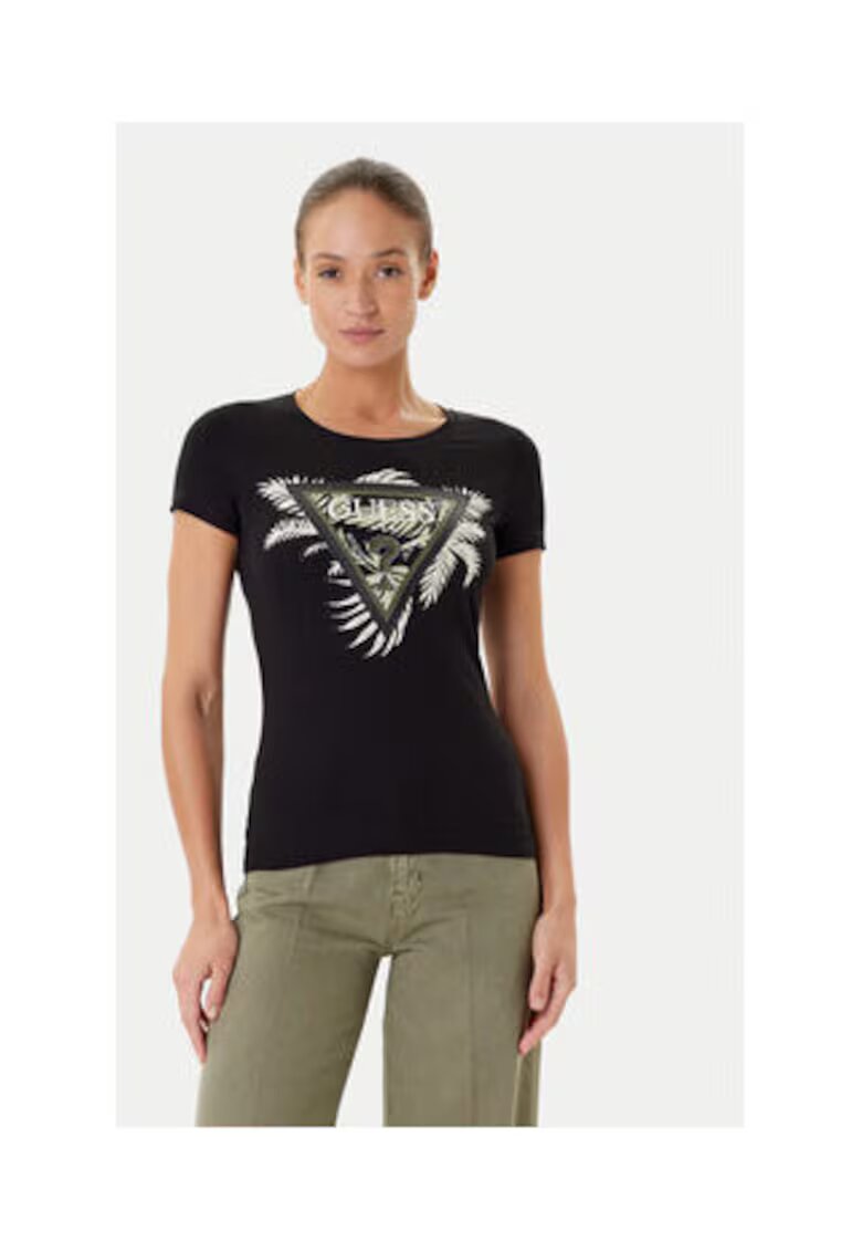 Guess Tricou din amestec de bumbac organic slim fit