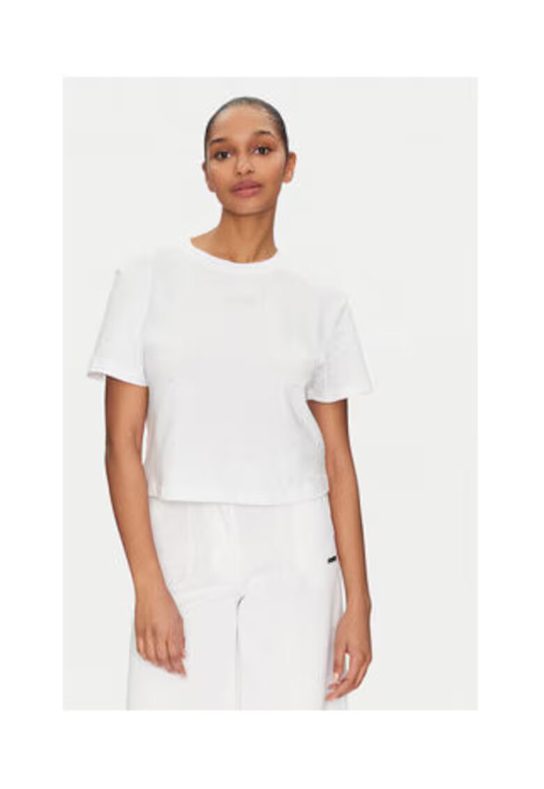 Guess Tricou din bumbac organic cu model uni -