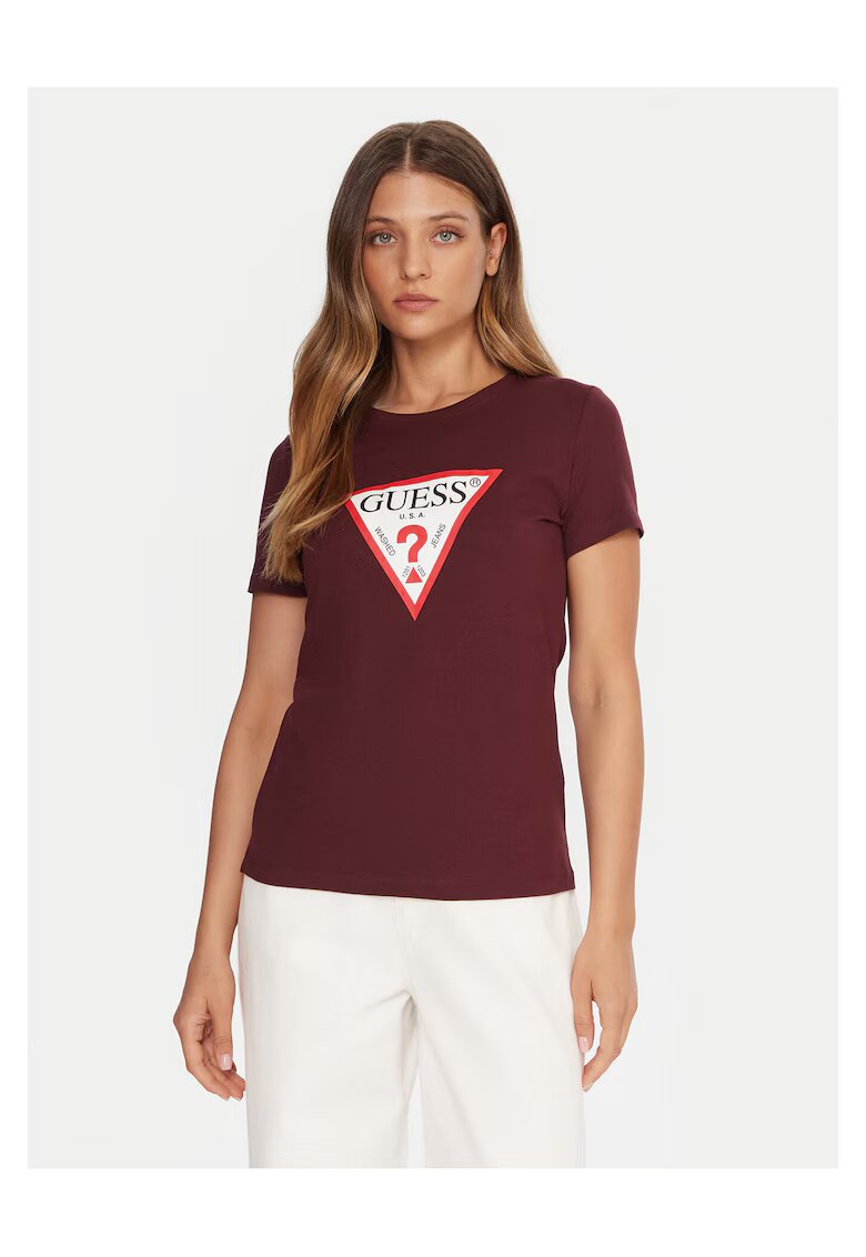Guess Tricou pentru dama - Bordeaux
