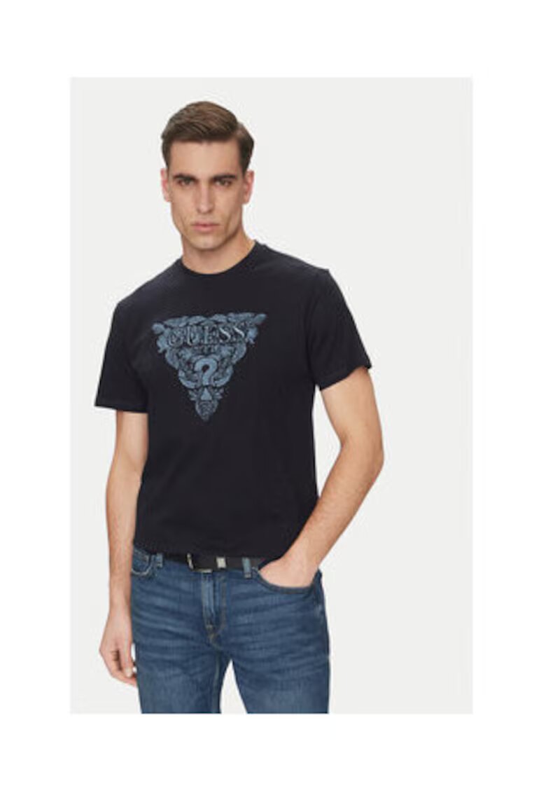Guess Tricou regular fit cu imprimeu logo