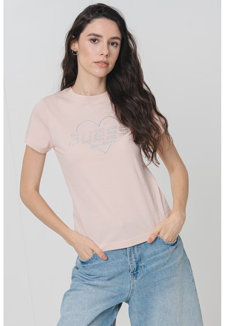 Guess Tricou regular-fit cu logo decorativ