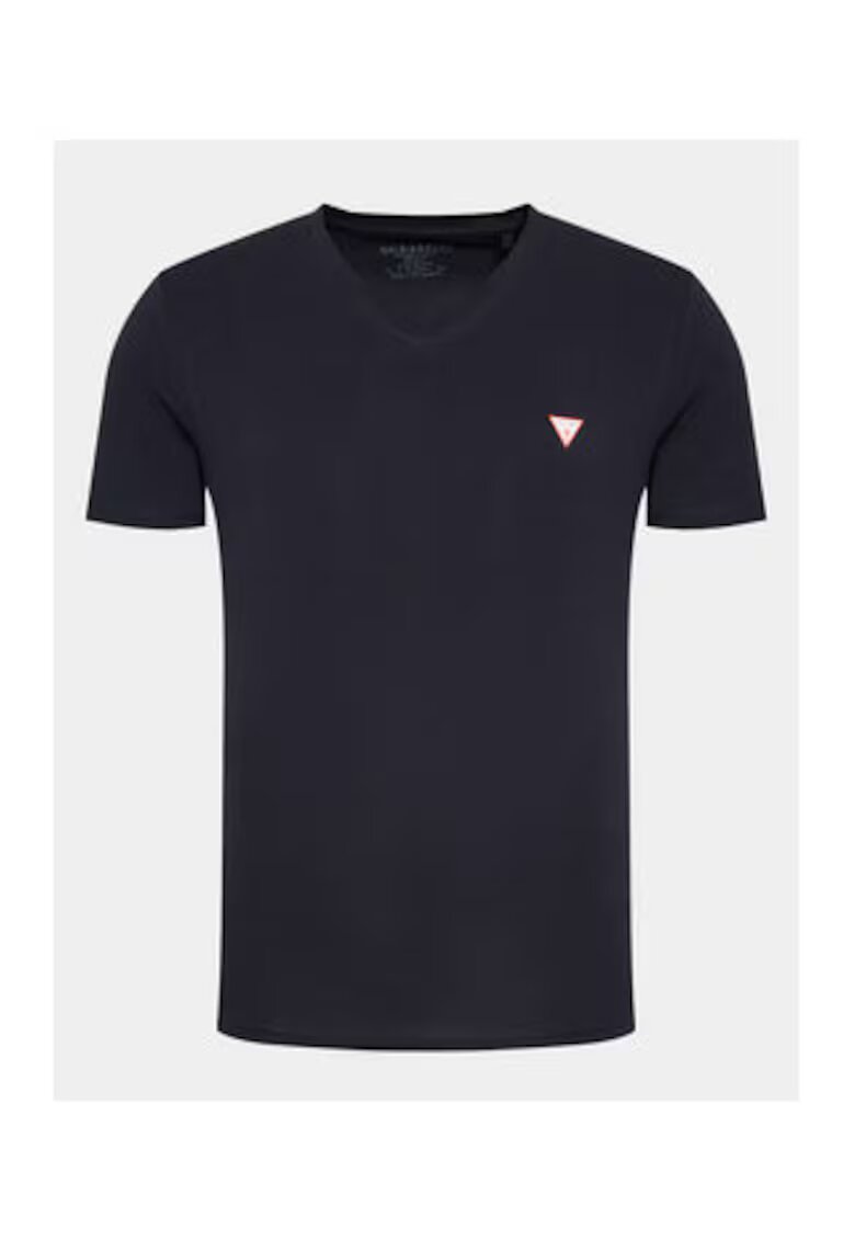 Guess Tricou slim fit cu decolteu in V