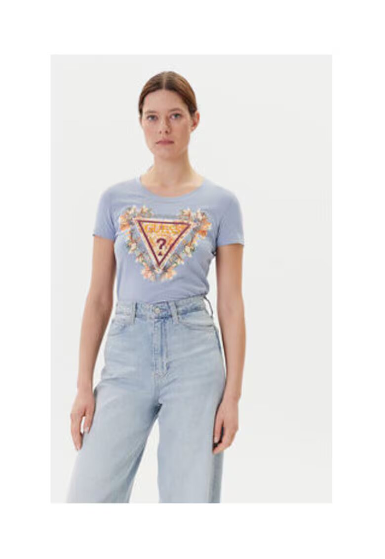 Guess Tricou slim fit cu decolteu rotund