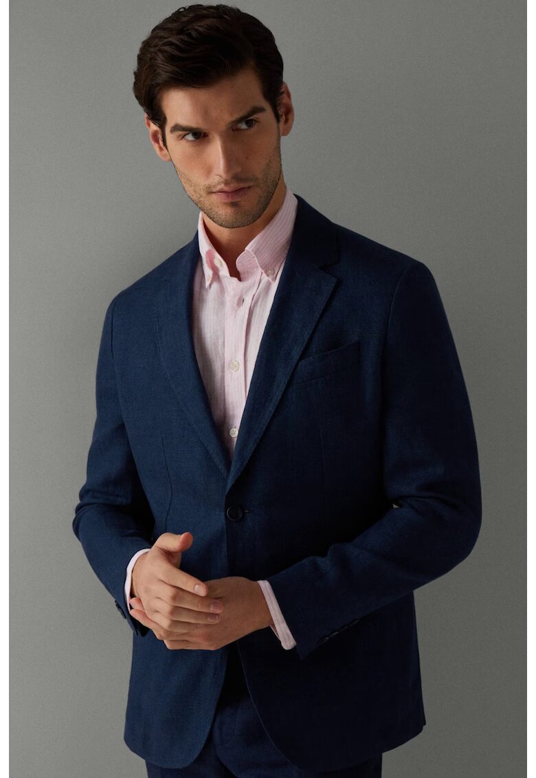 Hackett London Sacou Barbati Linen Delave HM443317 - Bleumarin