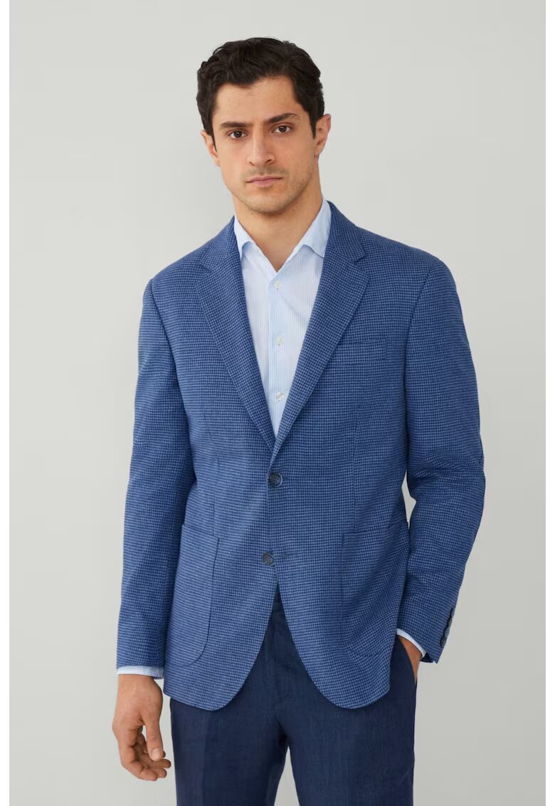 Hackett London Sacou din amestec de in HM443336 - Albastru
