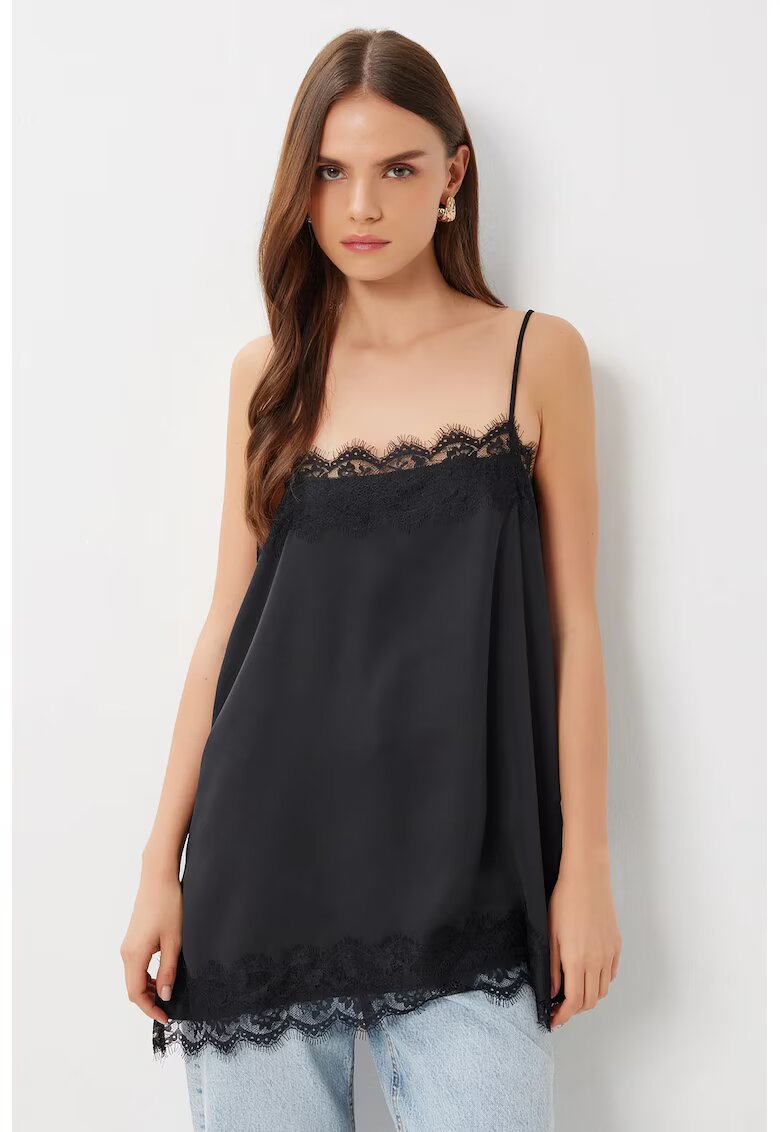 Happiness Istanbul Maiou dama - - satin - negru