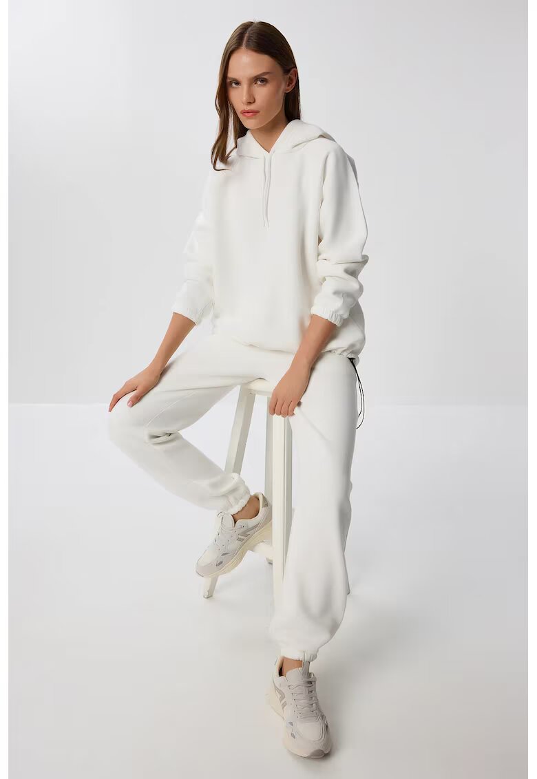 Happiness Istanbul Set hanorac si pantaloni de jogging - alb - textil