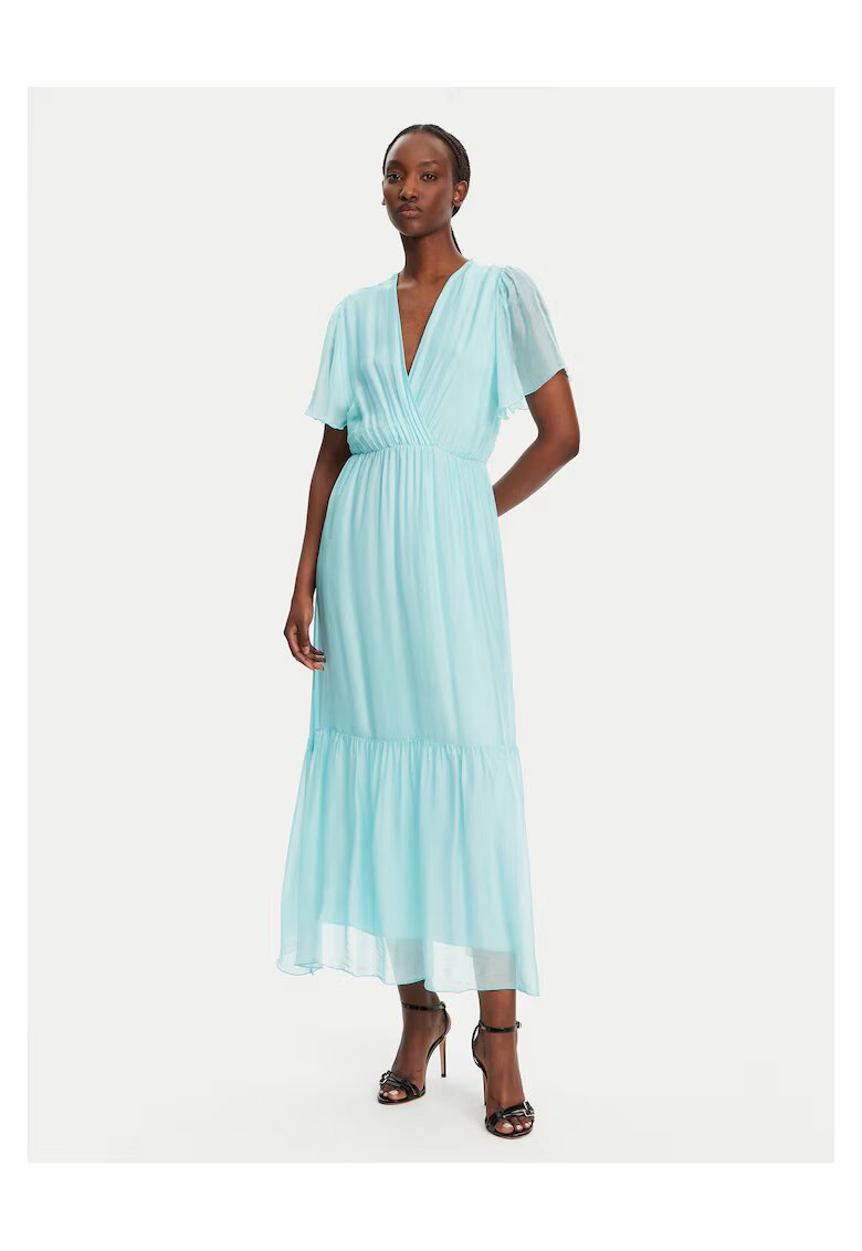 Haveone Rochie de vara dama albastru - fabric usor