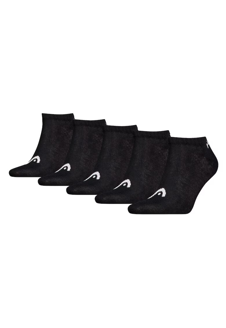Head Set de sosete scurte unisex - 5 perechi - Negru