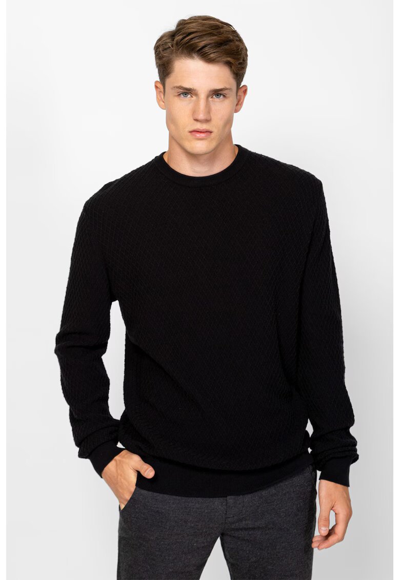 Heavy Tools Pulover slim fit - Negru