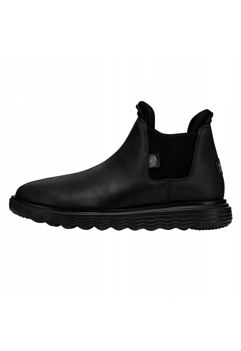 HEYDUDE Ghete Chelsea de piele naturala pentru Femei - Wendy Branson Craft - Negru - Negru