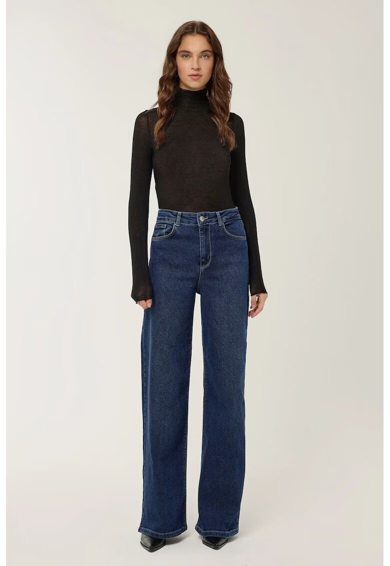 HiCCUP Blugi dama Mom-fit - talie inalta - denim - albastru inchis