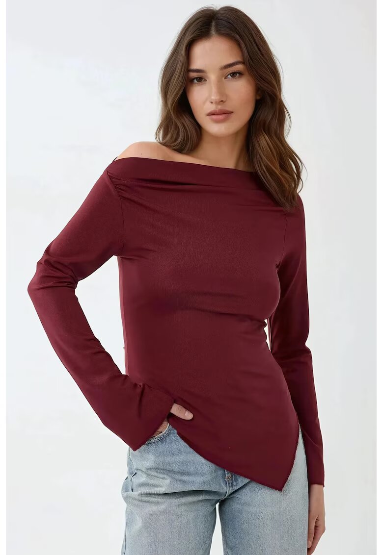 HiCCUP Bluza asimetrica uni cu maneci lungi