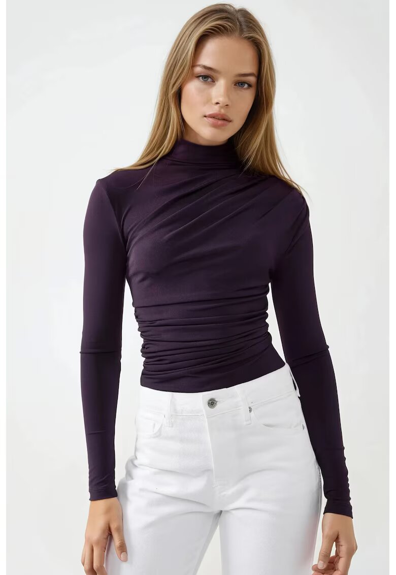 HiCCUP Bluza dama - guler inalt - mov - Violet/Mov