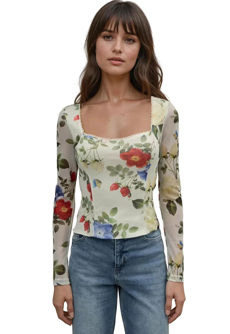 HiCCUP Bluza dama - Multicolor - Jerseu - Floral