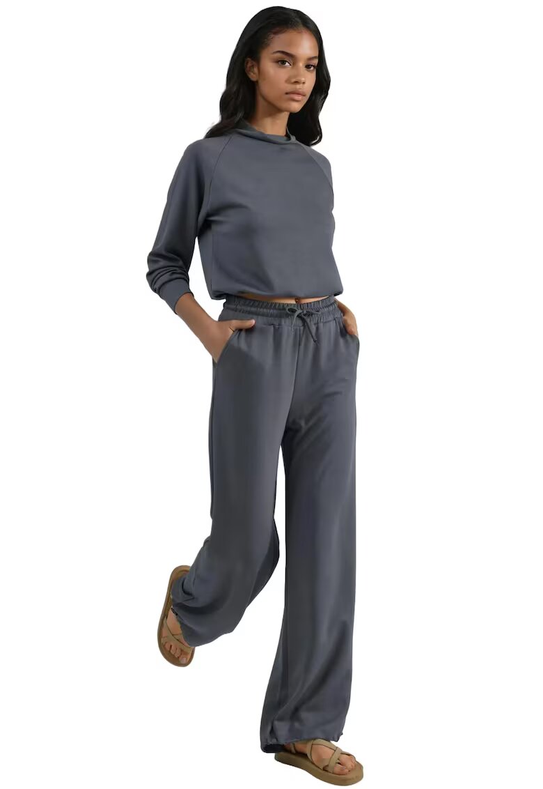 HiCCUP Compleu - 2 piese - talie inalta - gri - tricot