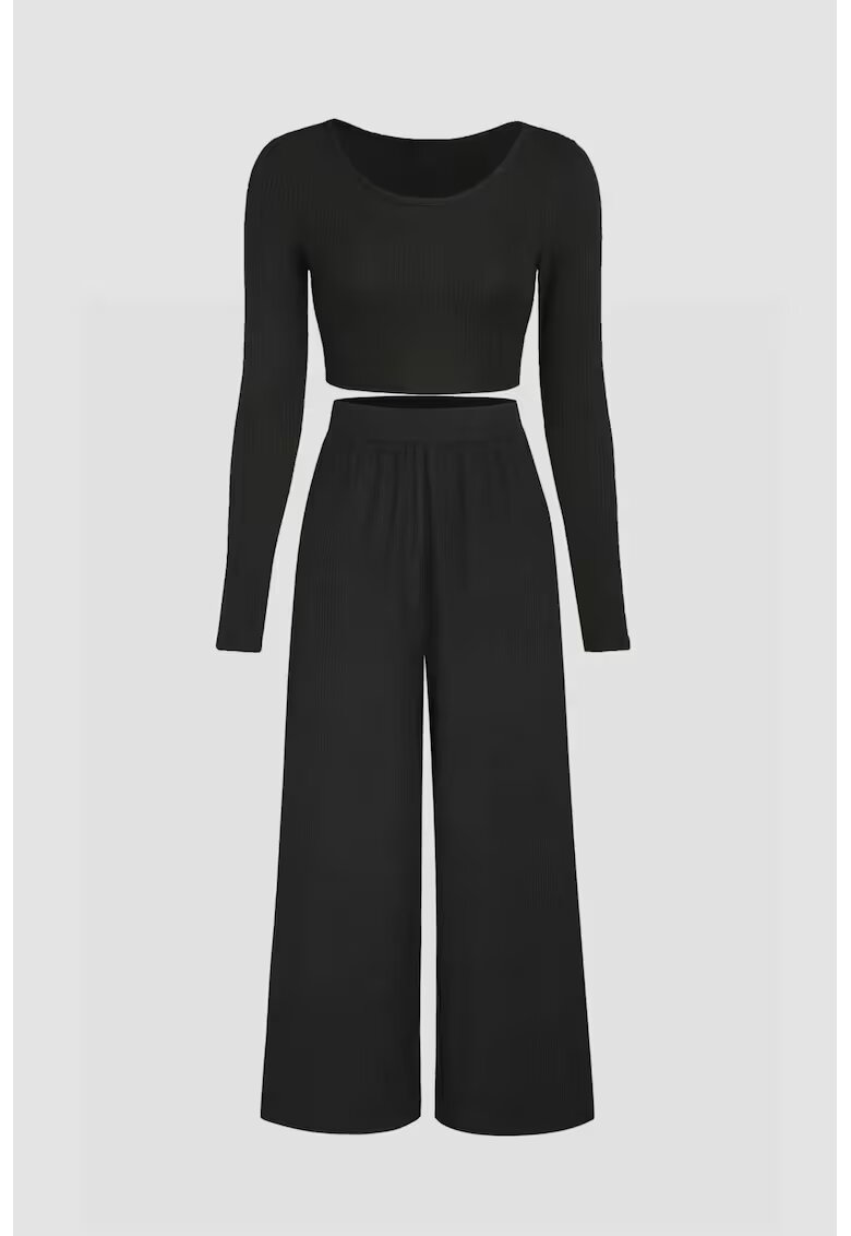 HiCCUP Compleu dama - slim fit - negru - jerseu