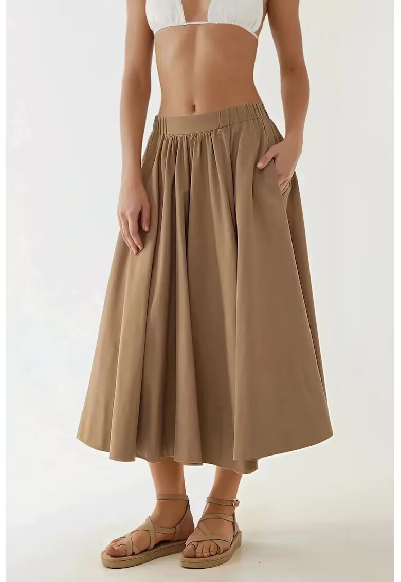HiCCUP Fusta maxi dama textil - maro - Maro