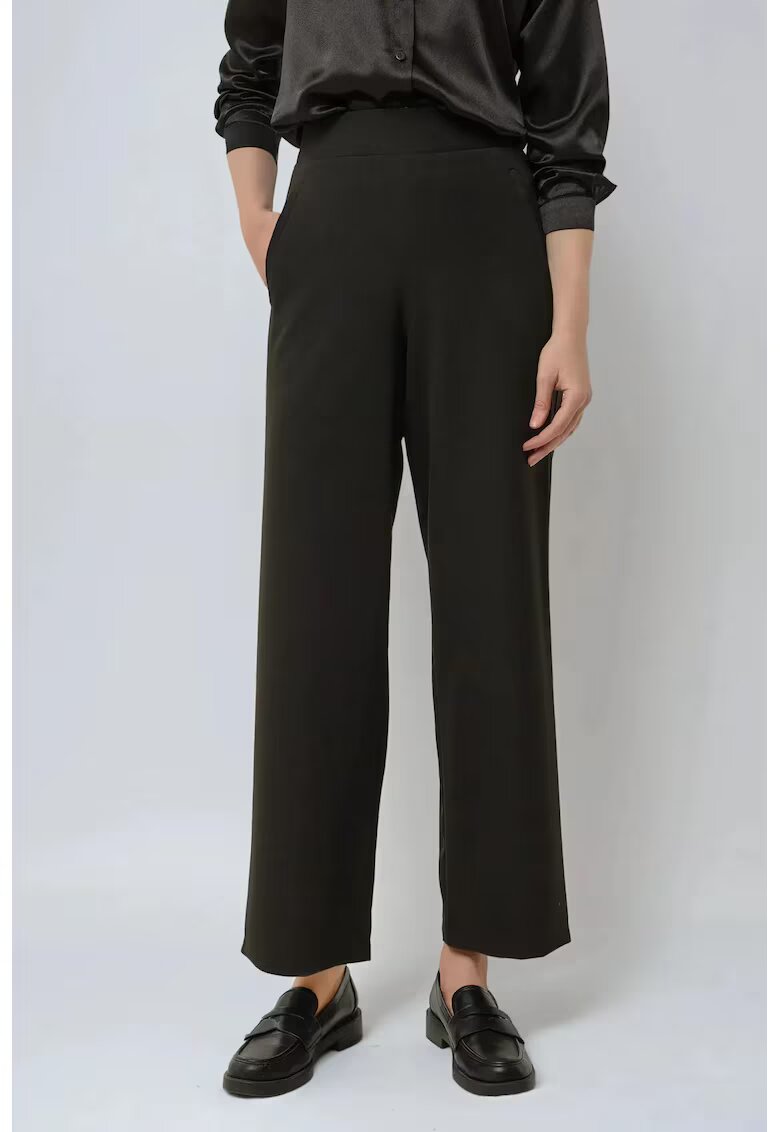 HiCCUP Pantaloni dama - talie inalta - poliester-elastan - Negru
