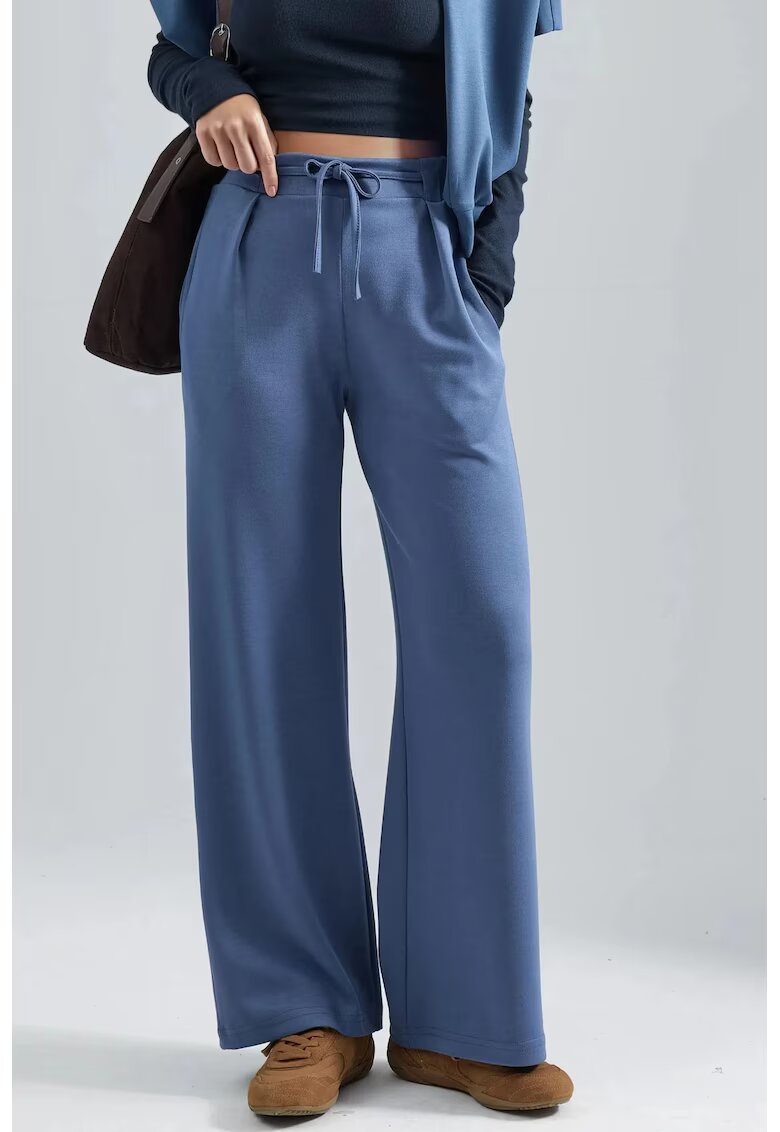 HiCCUP Pantaloni dama tesatura tricotata - Albastru