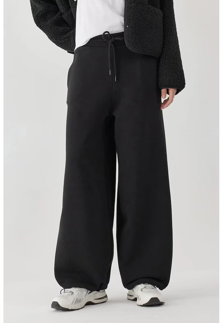 HiCCUP Pantaloni de trening - basic - croiala lejera - negru - textil