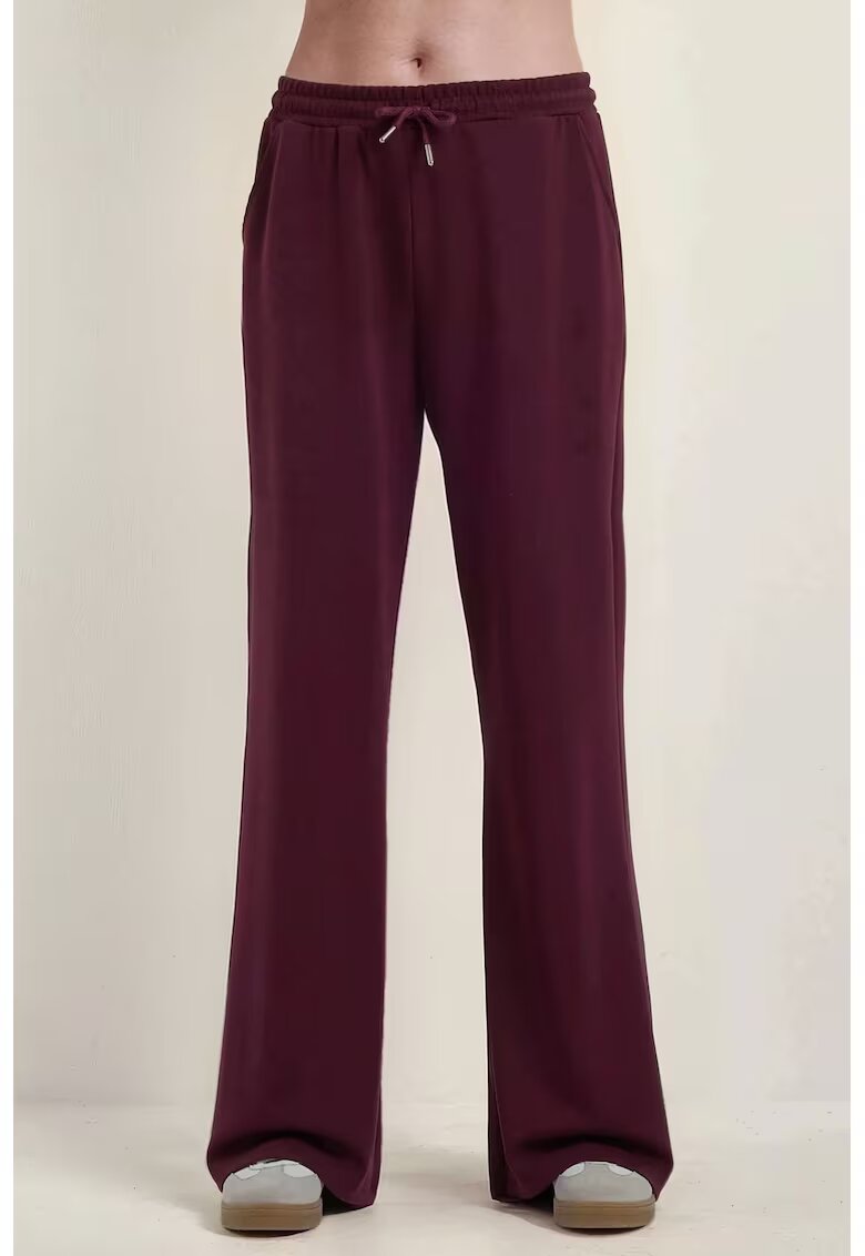 HiCCUP Pantaloni de trening - croi larg - moale - visiniu - modal