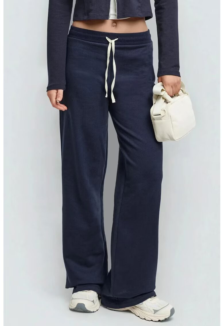 HiCCUP Pantaloni de trening - croiala dreapta - talie elastica - albastru - Albastru inchis