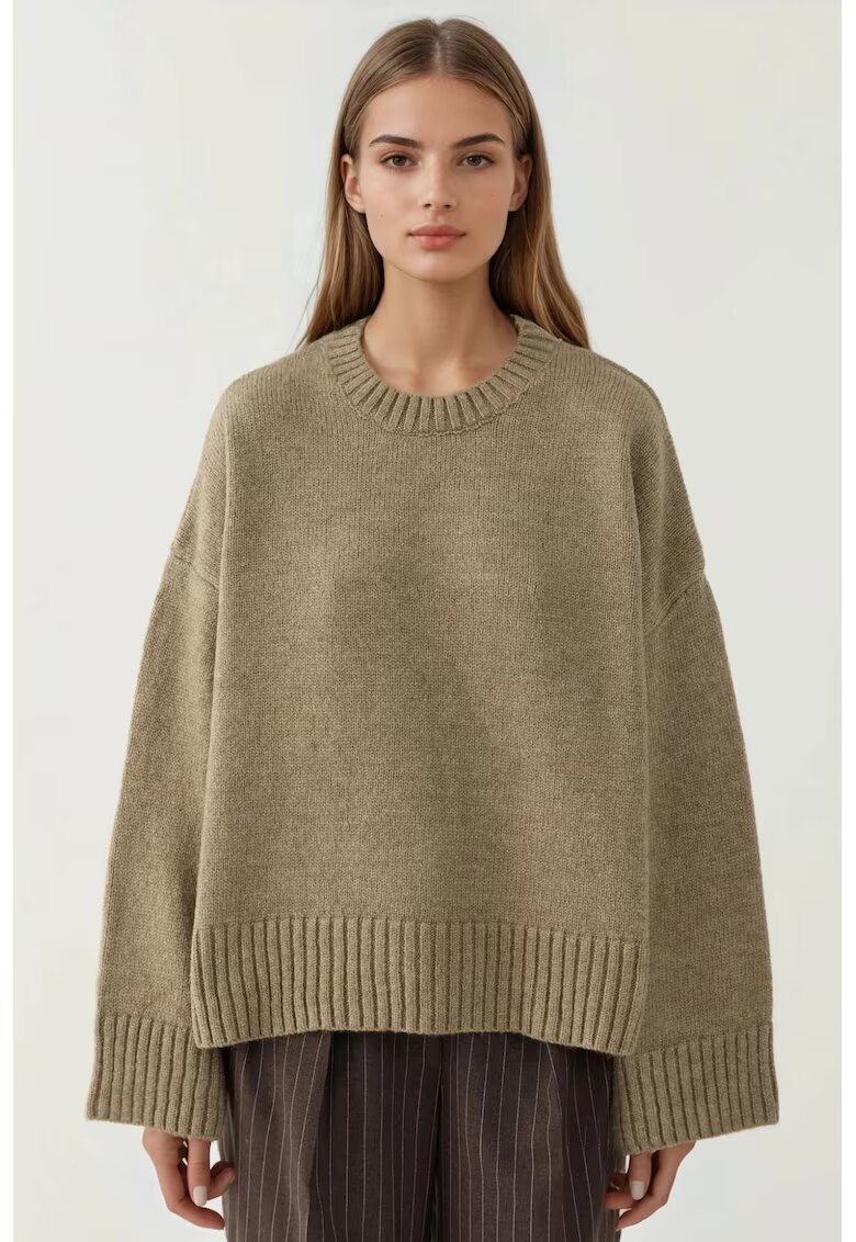 HiCCUP Pulover dama - gros - extra moale - Natural