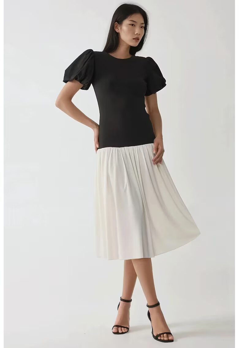 HiCCUP Rochie midi - mulata - guler rotund - tricotata