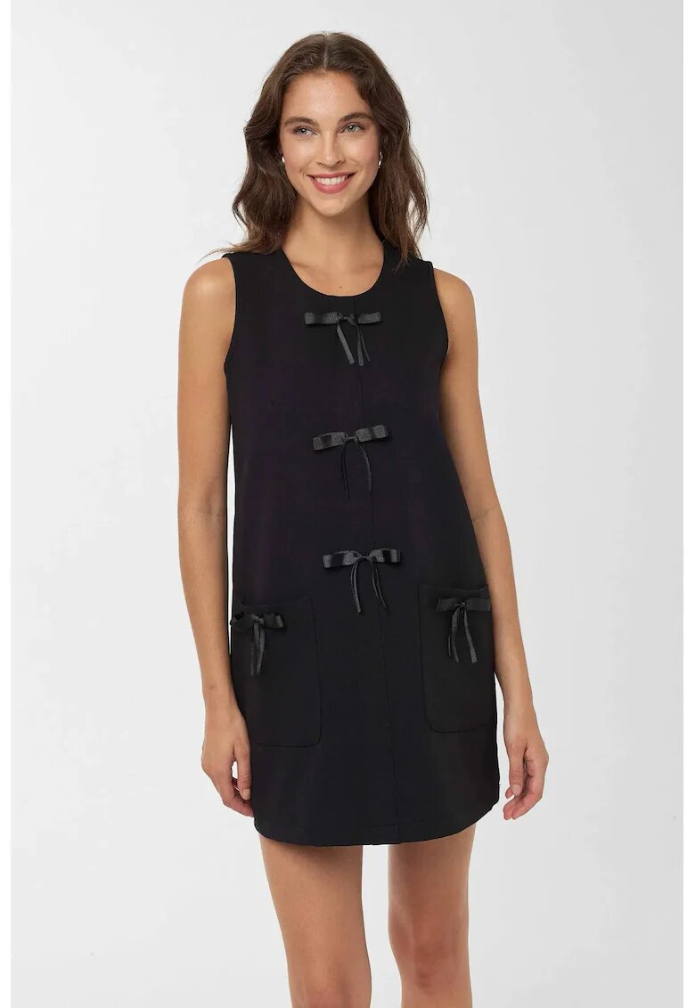 HiCCUP Rochie mini - neagra - poliester si elastan