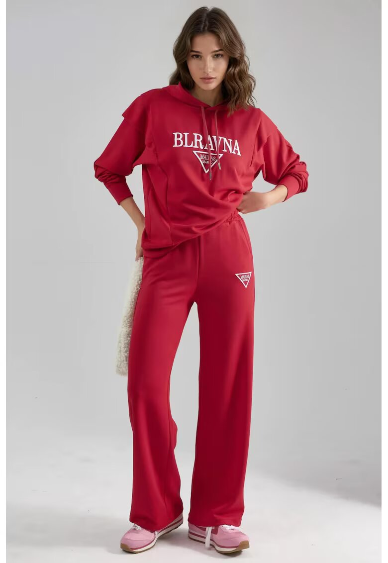 HiCCUP Set din doua piese - cu gluga - rosu - textil